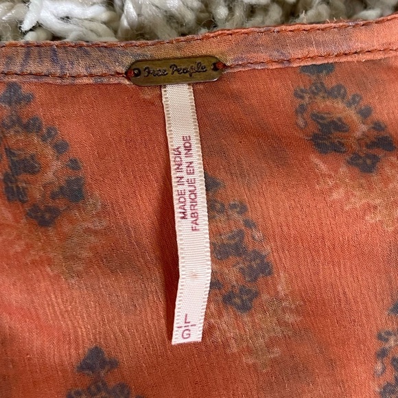 Free People Sheer Bell Long Sleeves MultiColored Kimono Overlay 3/4 Size… - Picture 11 of 16